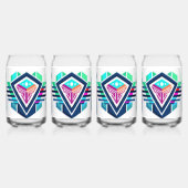 Abstract Logo-ontwerp voor glassets. Blikvorm Glas (Achterkant)