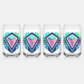 Abstract Logo-ontwerp voor glassets. Blikvorm Glas (Voorkant)