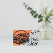 Abstract Logo QR-code Sleepdienst Visitekaartje (Staand voorkant)