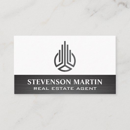 Abstract Logo van onroerend goed Visitekaartje (Voorkant)