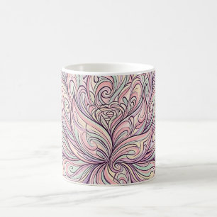 Abstract Lotus Bloei Pastelkleurige Moderne Koffie Koffiemok