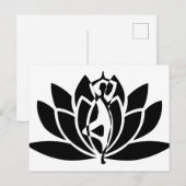 Abstract Lotus Flower & Yoga Pose Afbeelding Briefkaart (Voorkant / Achterkant)