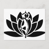 Abstract Lotus Flower & Yoga Pose Afbeelding Briefkaart (Voorkant)