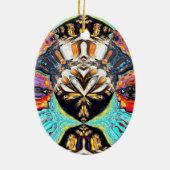 Abstract Lotus-Ornament Keramisch Ornament (Achterkant)