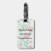 Abstract Lotus Pattern Bagagelabel (Achterkant verticaal)