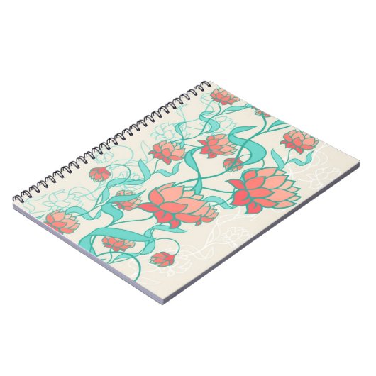 Abstract Lotus Pattern Notitieboek (Linkerzijde)