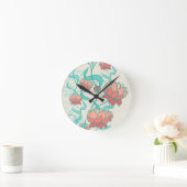 Abstract Lotus Pattern Ronde Klok (Huis)