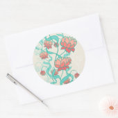 Abstract Lotus Pattern Ronde Sticker