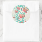 Abstract Lotus Pattern Ronde Sticker