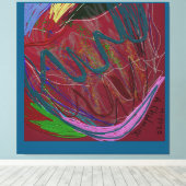 Abstract Love  Canvas Afdruk (Insitu (Houten vloer))