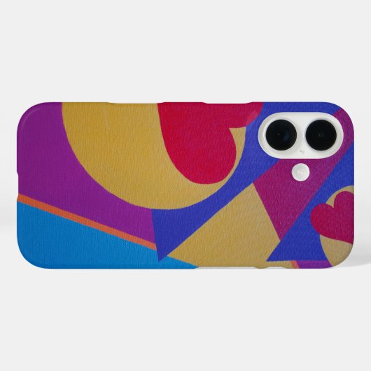 Abstract Love Heart Phone Case (Achterkant (horizontaal))