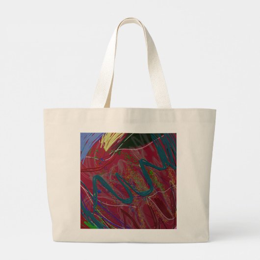 Abstract Love Jumbo Tote Bag (Achterkant)