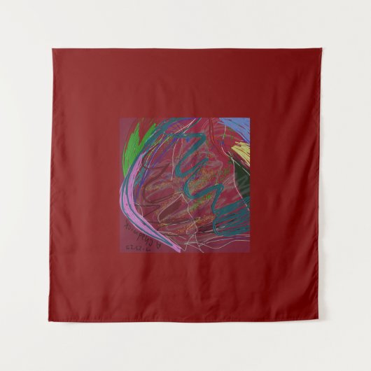 Abstract Love Wandkleed (Voorkant (horizontaal))