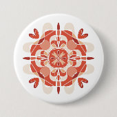 Abstract Lovely Red Mandala Ronde Button 7,6 Cm (Voorkant)