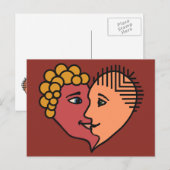 Abstract Lovers aangepast briefkaart (Voorkant / Achterkant)