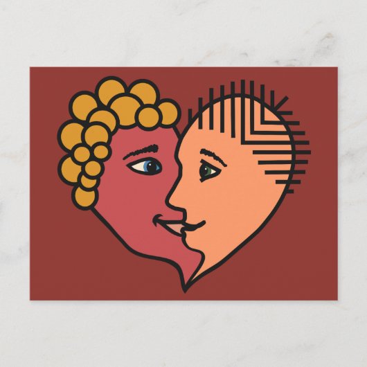 Abstract Lovers aangepast briefkaart (Voorkant)