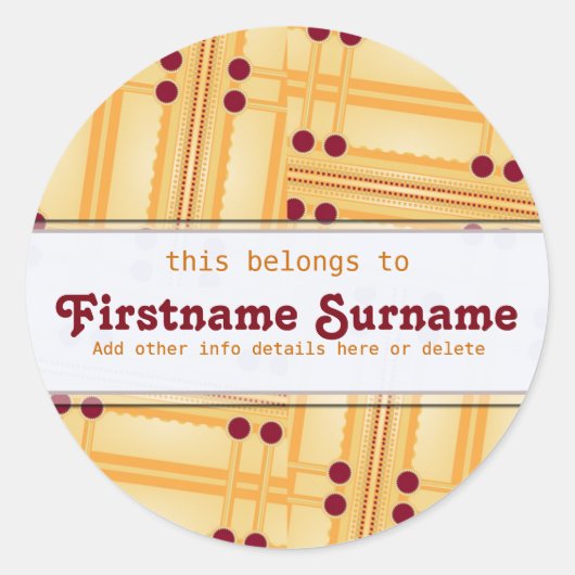 Abstract luciferboekplaatsticker ronde sticker (Voorkant)