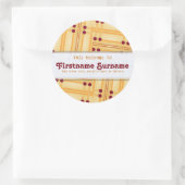 Abstract luciferboekplaatsticker ronde sticker (Tas)