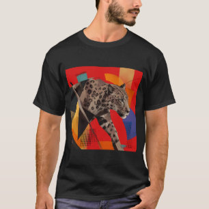 Abstract Luipaard Geometrische Kunst T-Shirt