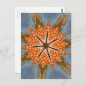 Abstract luipaardpatroon: een caleidoscoop-effect briefkaart (Voorkant / Achterkant)