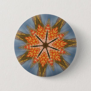 Abstract luipaardpatroon: een caleidoscoop-effect ronde button 5,7 cm