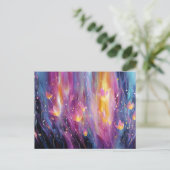 Abstract luminous floral explosion briefkaart (Staand voorkant)