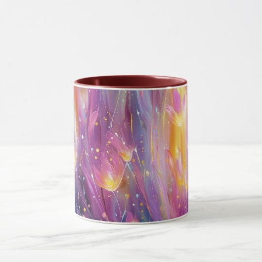 Abstract luminous floral explosion mok (Midden)