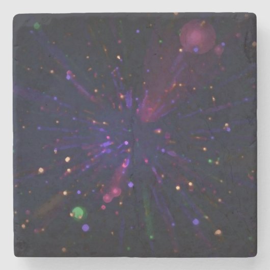Abstract _lunares coaster stenen onderzetter (Voorkant)