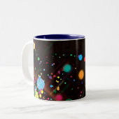 Abstract _lunares mug tweekleurige koffiemok (Voorkant links)
