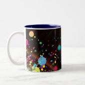 Abstract _lunares mug tweekleurige koffiemok (Links)