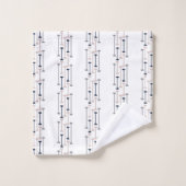 Abstract Luxe Geometrische Mode Patroon Bad Handdoek (Wasdoekje)