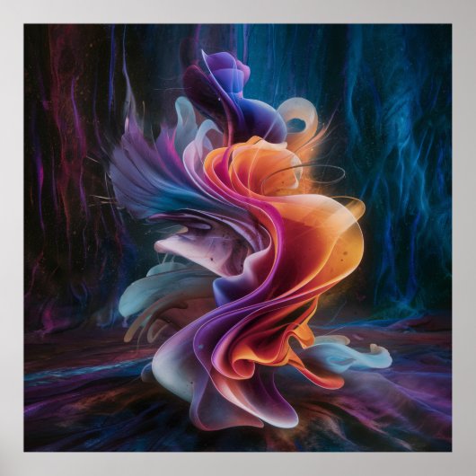 Abstract Luxe huwelijksgeschenk voor getrouwd stel Poster (Voorkant)