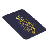 Abstract Luxe Nep Gouden Bloem Magneet (Rechterzijde)