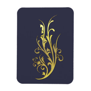 Abstract Luxe Nep Gouden Bloem Magneet