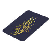 Abstract Luxe Nep Gouden Bloem Magneet (Linkerzijde)