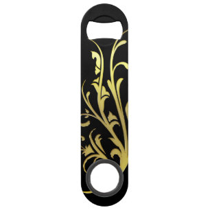 Abstract Luxe Nep Gouden Bloem Speed Flessenopener