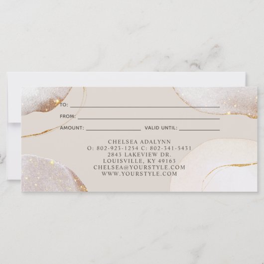 Abstract Luxe Waterverf Cadeaubon (Achterkant)