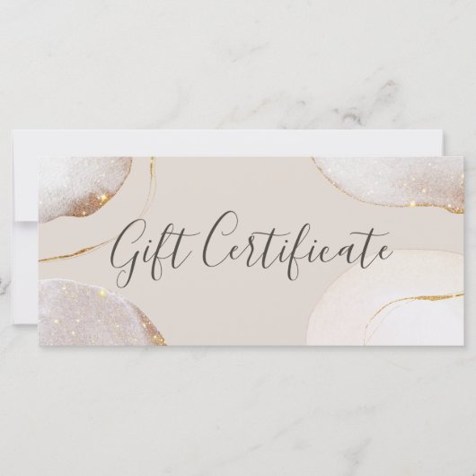 Abstract Luxe Waterverf Cadeaubon (Voorkant)
