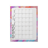  Abstract maandelijks agendapunt Notitieblok (Linkerzijde)