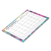Abstract maandelijks kalendermaandplaatselampje notitieblok (Schuin)