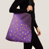 Abstract maanlicht herfstbladeren rozen crossbody tas (Dichtbij)
