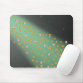 Abstract maanlicht herfstbladeren rozen muismat (Met muis)