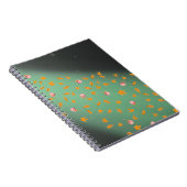 Abstract maanlicht herfstbladeren rozen notitieboek (Rechterzijde)