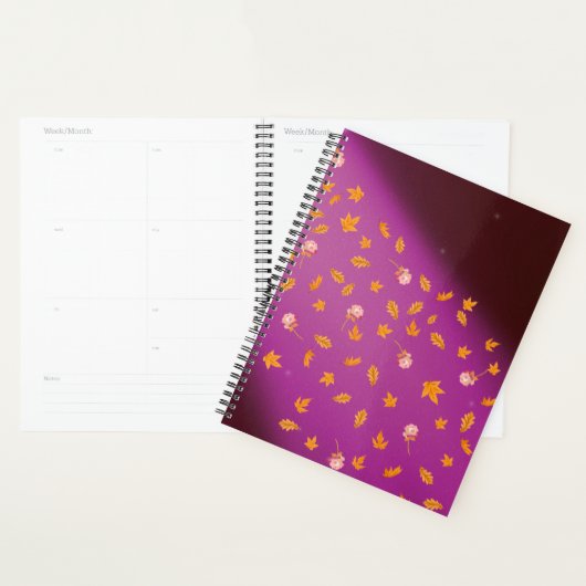 Abstract maanlicht herfstbladeren rozen planner (Display)