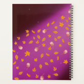 Abstract maanlicht herfstbladeren rozen planner (Achterkant)