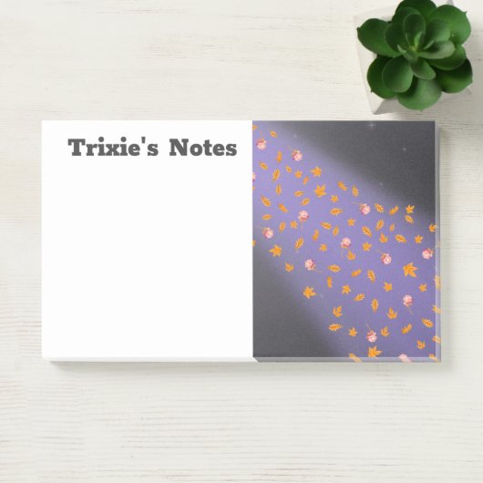 Abstract maanlicht herfstbladeren rozen post-it® notes (Kantoor)