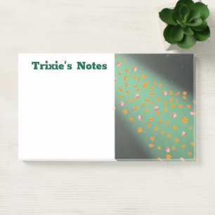 Abstract maanlicht herfstbladeren rozen post-it® notes