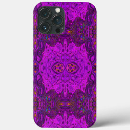 Abstract Magenta- en Black Groovy-patroon Case-Mate iPhone Case