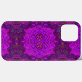 Abstract Magenta- en Black Groovy-patroon Case-Mate iPhone Case (Achterkant (horizontaal))