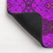 Abstract Magenta- en Black Groovy-patroon Muismat (Hoek)